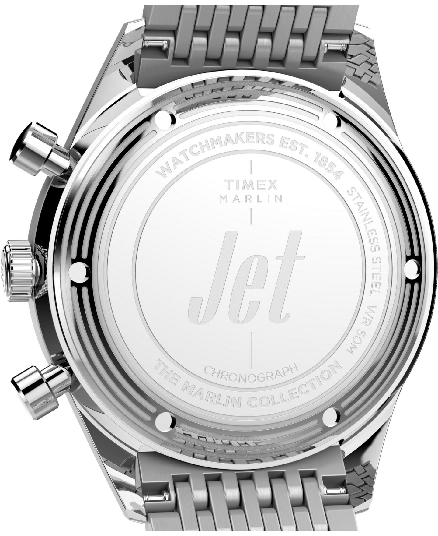 Мужские часы Timex Chronograph Silver-Tone Stainless Steel, 40mm — фото 4