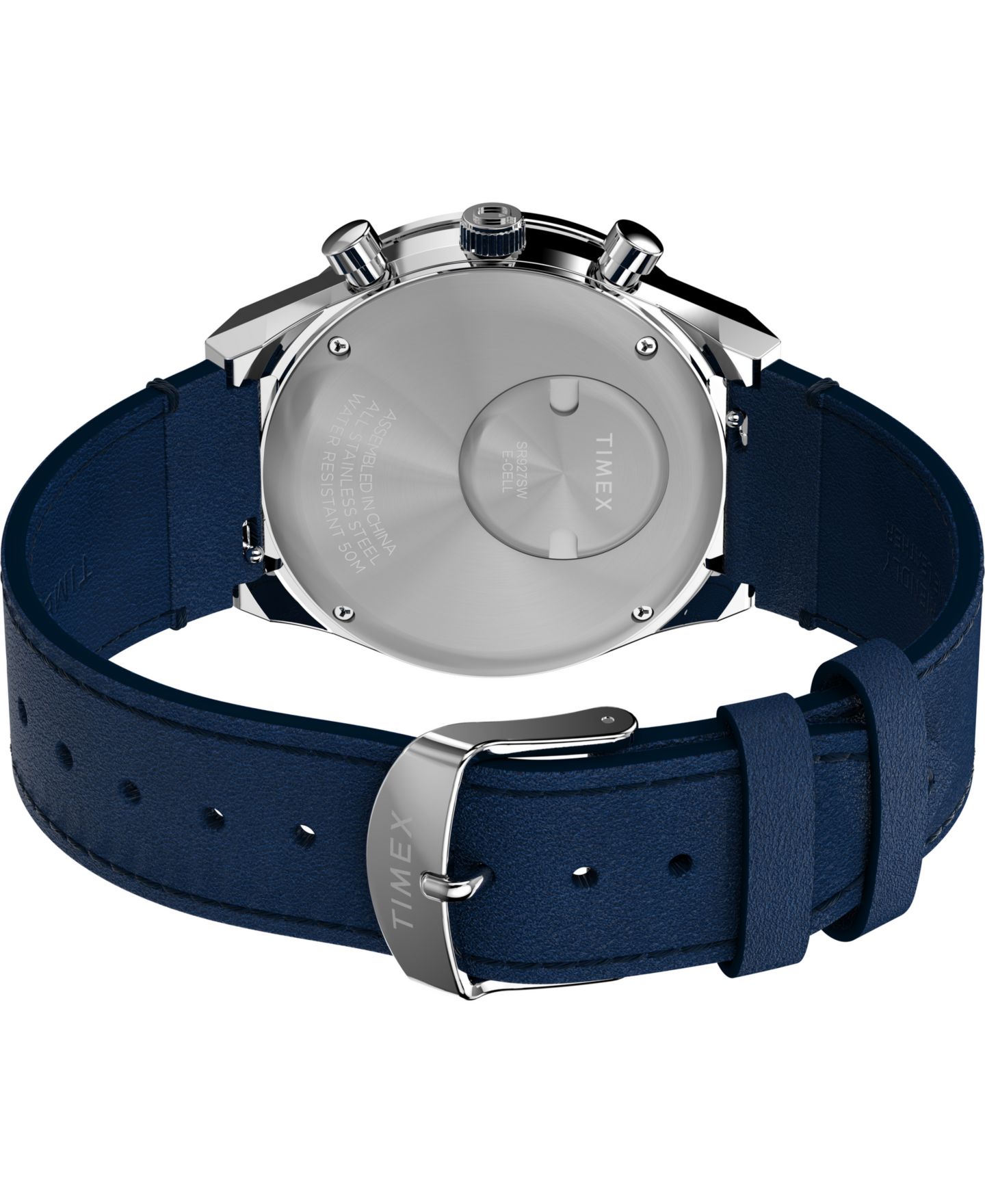 Мужские часы Timex Chronograph Blue Leather Watch, 40mm — фото 5