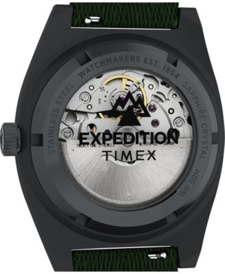 Men's Mechanical Automatic Black Fabric Watch, 39mm