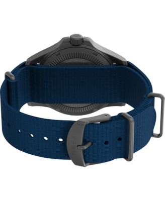 Men's Quartz Analog Black Fabric Watch, 41mm