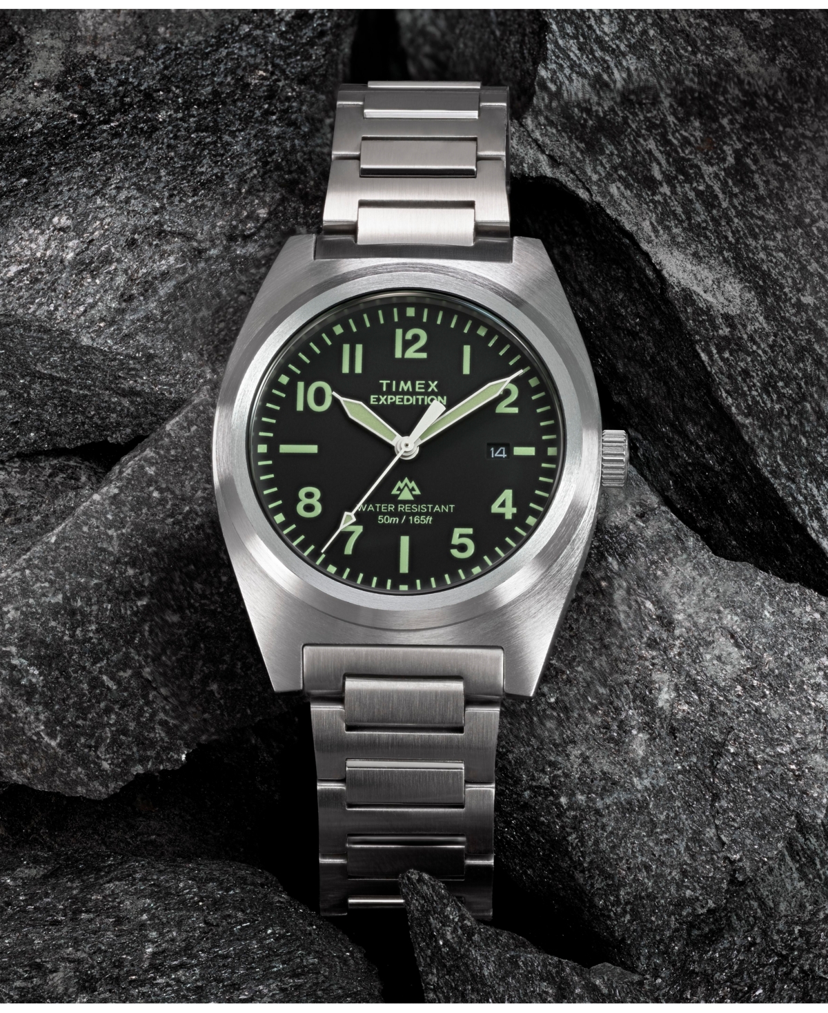 Timex Men's Quartz Analog Silver-Tone Stainless Steel Watch, 39mm