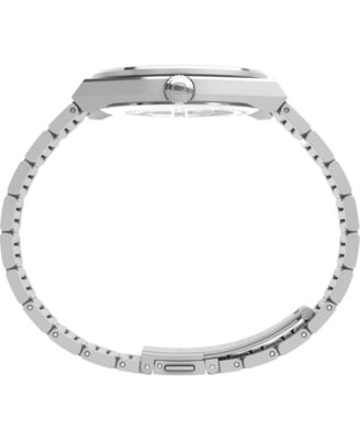 Men's Quartz Analog Silver-Tone Stainless Steel Watch, 39mm