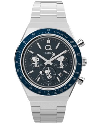 Men's Quartz Analog Silver-Tone Stainless Steel Watch, 40mm