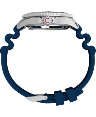 Men's Mechanical Automatic Blue HNBR Rubber Watch, 44mm