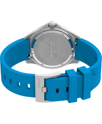 Unisex Quartz Analog Blue HNBR Rubber Watch, 38mm