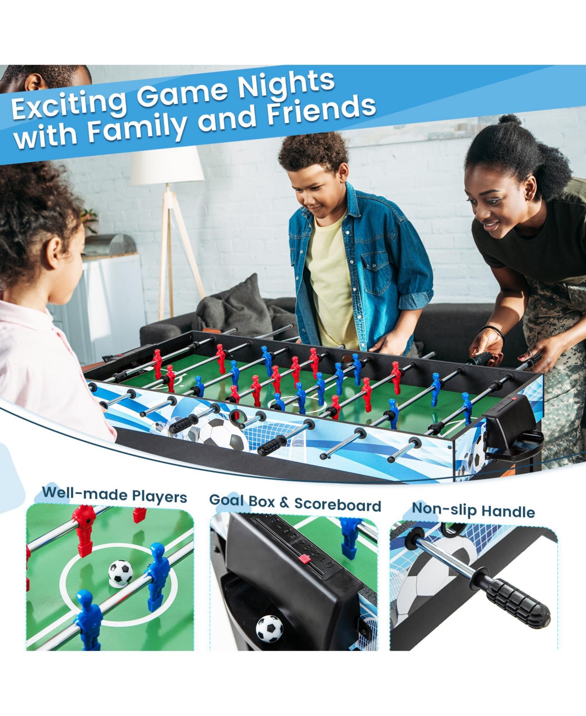Sugift - 14-in-1 Combo Game Table Set Multi Game Table with Foosball