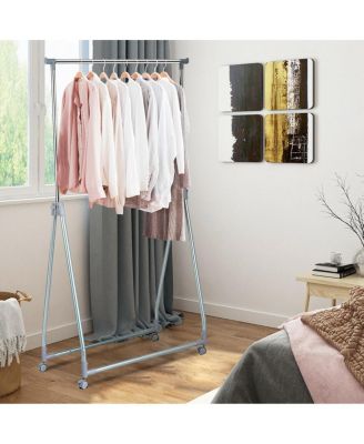 Extendable Foldable Heavy Duty Clothing Rack with Hanging Rod
