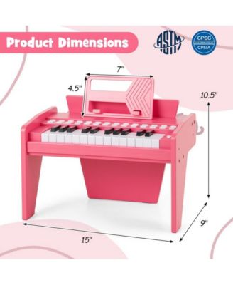 25 Key Kids Piano Keyboard with Adjustable Speed and Volume