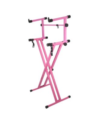 2 Tier Keyboard Stand Combo Heavy Duty Adjustable Piano Stand with Extension Arm
