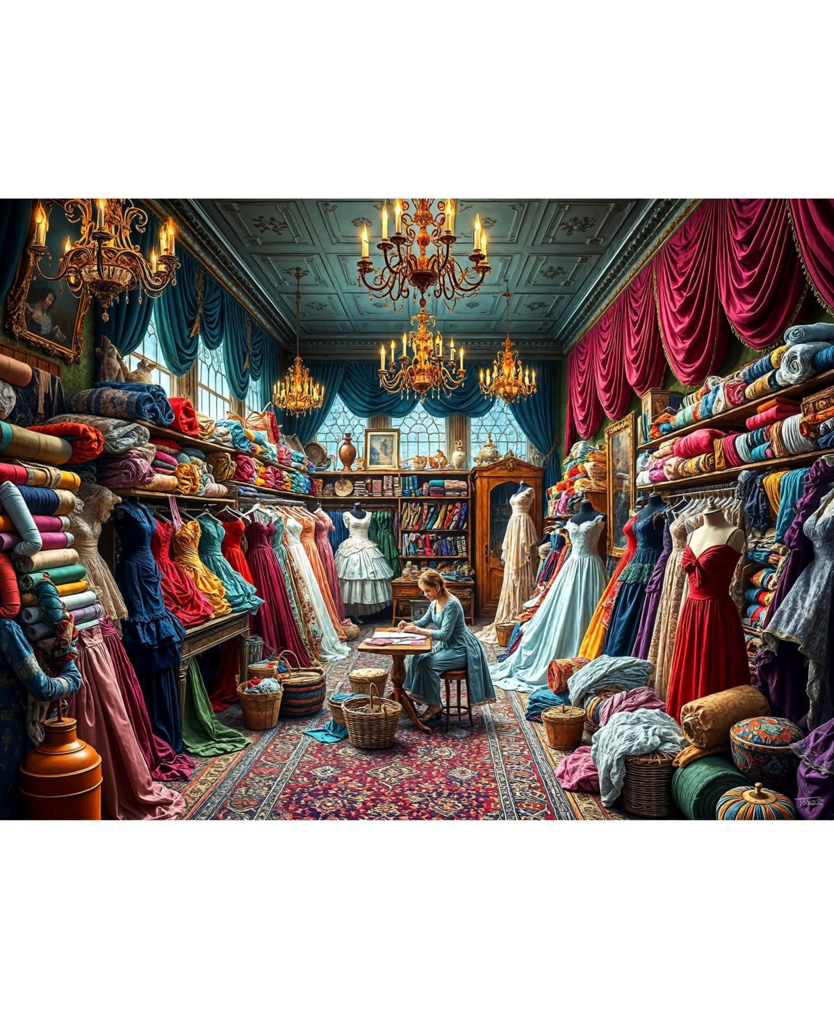 SunsOut Dressmaker 500 piece Jigsaw Puzzle for Adults