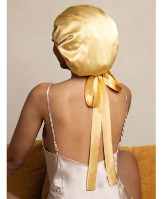 Women's Mulberry Silk Bonnet with Long Ribbons