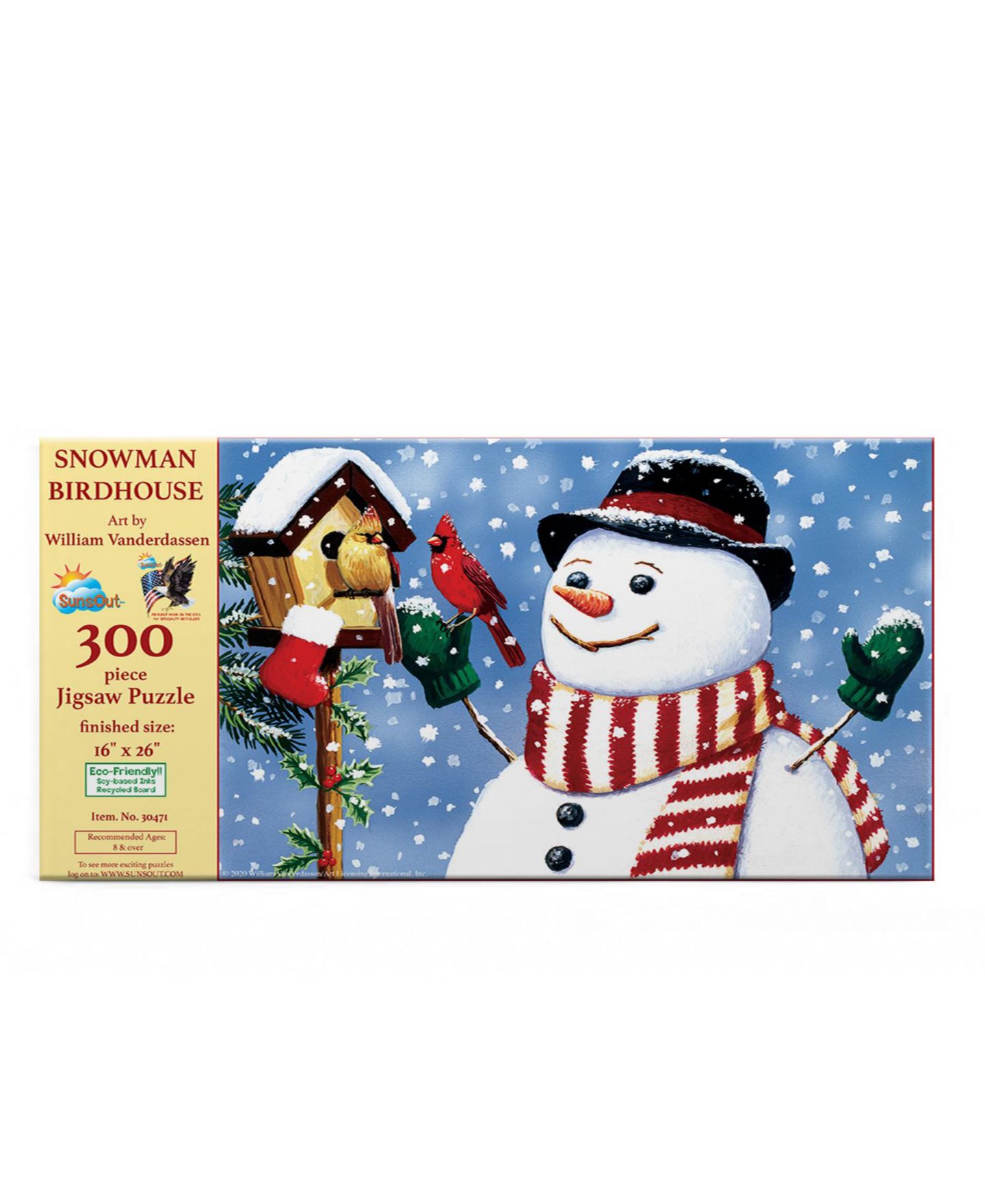 Пазл SunsOut Snowman/Birdhouse 300 piece Jigsaw Puzzle for Adults Christmas — фото 2