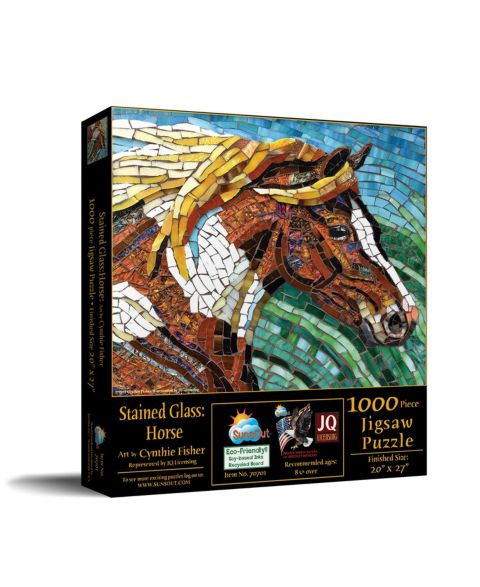 Пазл SunsOut Stained Glass Horse 1000 piece Jigsaw Puzzle for Adults