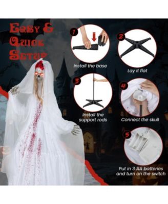 Halloween Animatronic Standing Bride 7.2 ft Haunted House Decoration