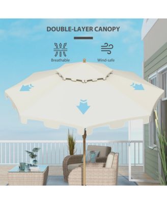 9' Patio Umbrella with Tilt and Crank, Outdoor Umbrella,