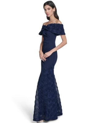 Petite Off-The-Shoulder Long Dress