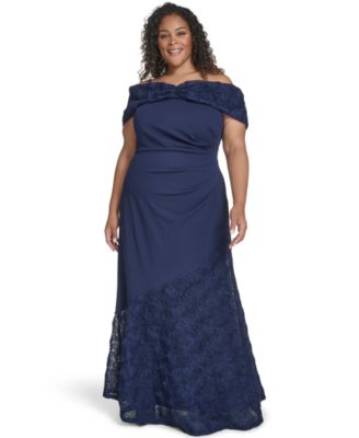 Plus Size Off-The Shoulder Mermaid Gown