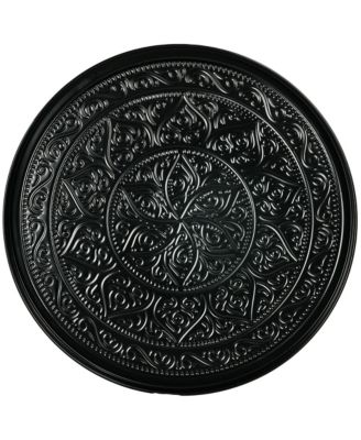 24" Round Table with Hamme Tray Top & Metal Frame,