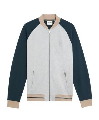 Men's Interlock Contrast Raglan Bomber Jacket