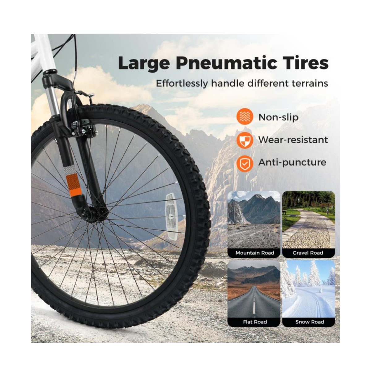 Hongge 24 Inch Kids Mountain Bicycle for Ages 8