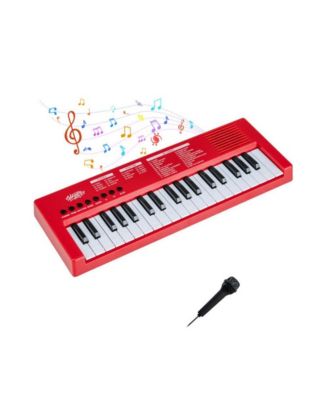 37 Key Kids Piano Keyboard with Rhythms and Microphone