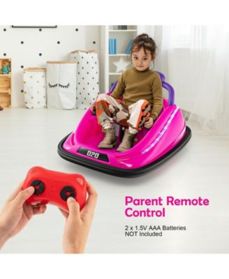 12V Kids Bumper Car Ride on Toy with Remote Control and 360 Degree Spin Rotation