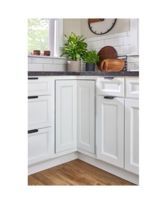 24'' Lazy Susan Pie-Cut Polymer 2-Shelf, Almond, 6942-24-15-52