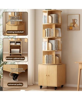 5-Tier Book Shelf Organizer, 69.68" Floor-Standing MDF Bookcase for Small Spaces
