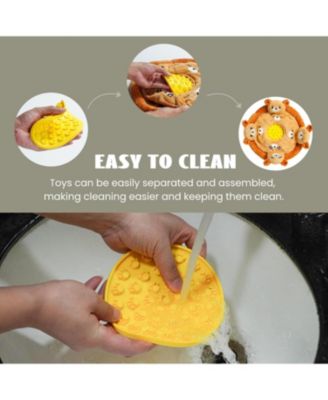 Bear Circus Toy Licking Mat plus Snuffle Mat, Hide and Seek Toy set, 6 in 1 Squeaky Toy Set for Cats & Dogs