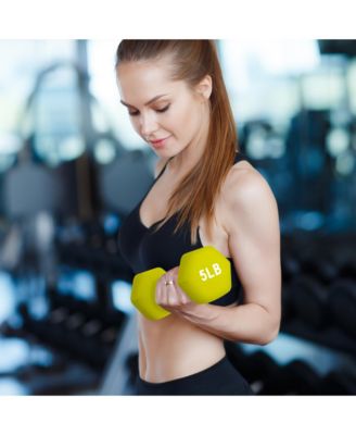 BalanceFrom Neoprene Dumbbell Set with Rack, Nonslip Coated Weights for Women and Men, Strength Training, Multiple Sizes and Colors