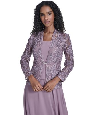 Petite Soutache Jacket and Fit & Flare Dress, 2-Piece Set