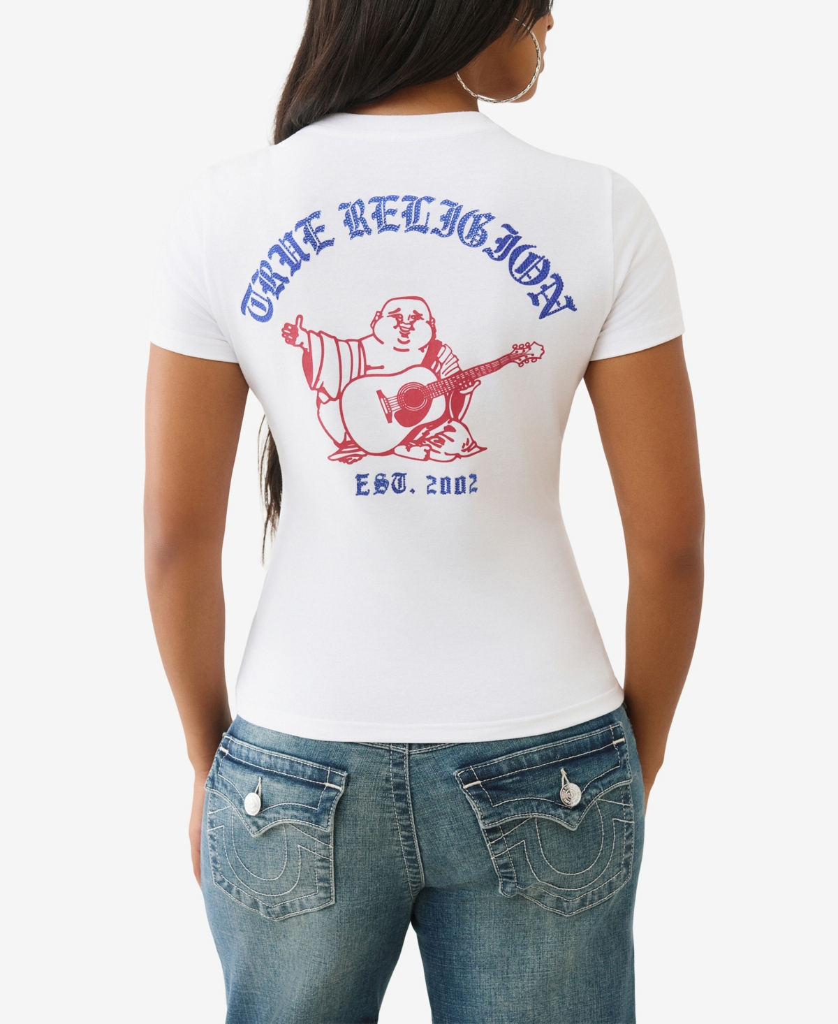 True Religion Women's Crystal Crew Neck T-Shirt