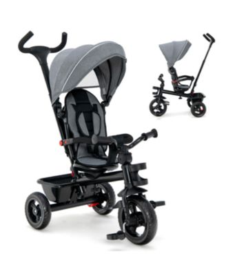 4-in-1 Baby Tricycle Toddler Trike with Convertible Seat