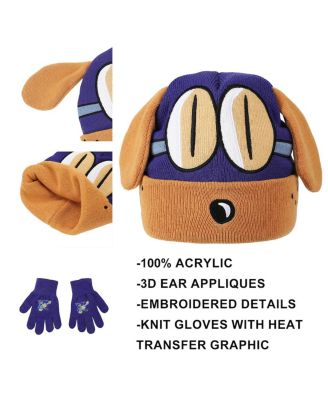 Bark Knight Youth Cuff Hat and Knit Gloves Cold Weather Set