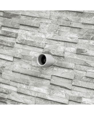 8' x 24" Round Inflatable Outdoor Swimming Pool with Filter Pump, Gray