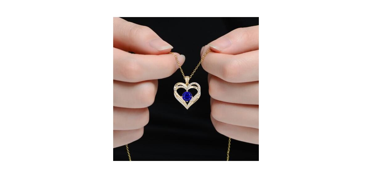 Radiant 14K Gold-Plated Birthstone Pendant Necklace