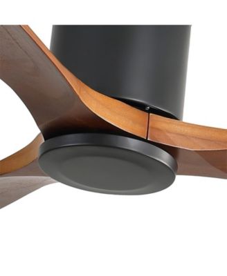 52-inch Modern Black 3-Blade Ceiling Fan with Remote Control and Supporting Mobile Device Connection