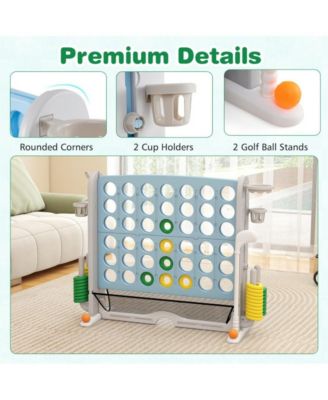 Jumbo 4 to Score Game with Ring Toss and Basketball Hoop