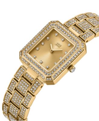 Women's Arc Crystal Diamond (0.06 ct. t.w.) Swiss Quartz Stainless Steel Watch, 23mm