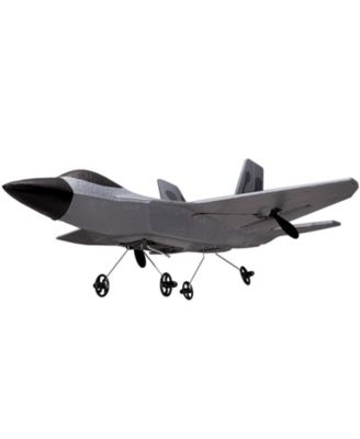 RC Plane, 2.4GHz 2-Channel Fighter with 6-Axis Gyro, 2 Batteries, Ready-to-Fly Glider for Adults & Kids