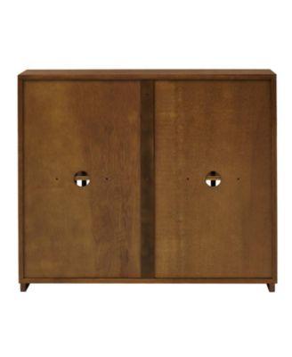 Mid Century Modern Storage Cabinet with 2 Outlet Holes