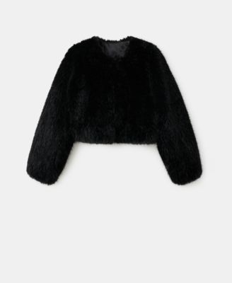 Women's Faux-Fur Cropped Jacket
