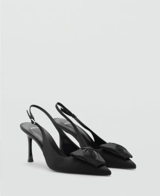 MANGO - Women's Satin Floral Shoes