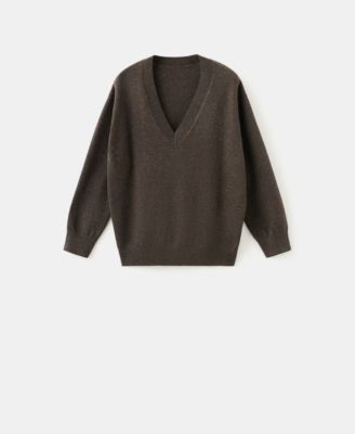 Women's Fine-Knit V-Neck Sweater