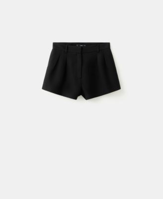 Women's Pleated High-Waist Shorts