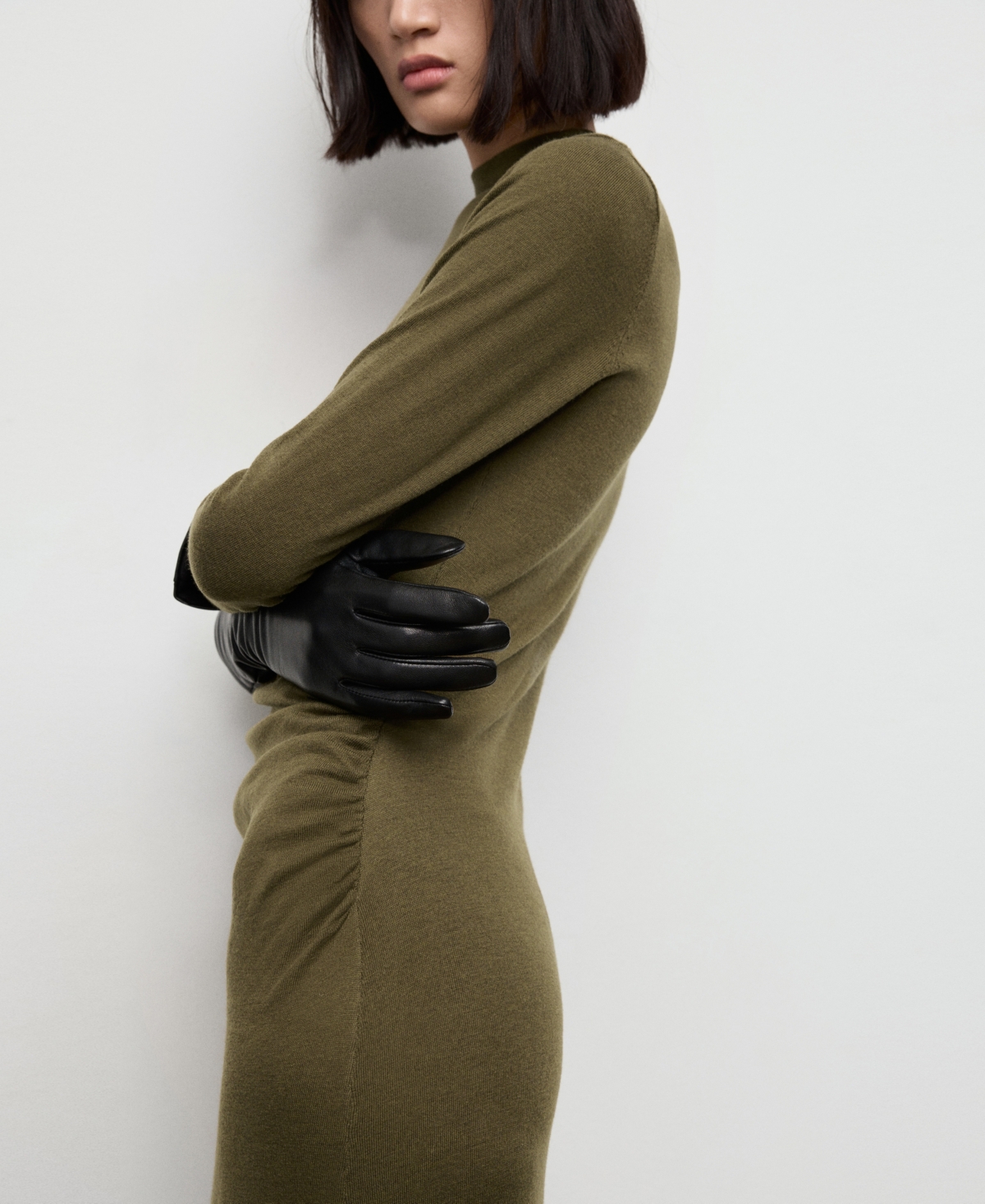 Mango Women's Perkins-Neck Knitted Dress