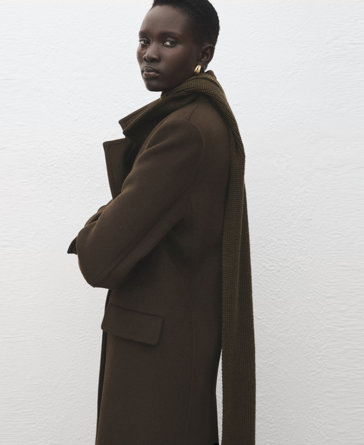 Mango Women's Double-Breasted Wool Coat