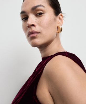 Women's Velvet Seams Dress