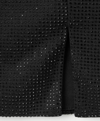 Women's Slit Rhinestone Skirt