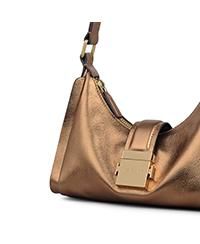 Sloane Mews Metallic Small Ziptop Shoulder Bag